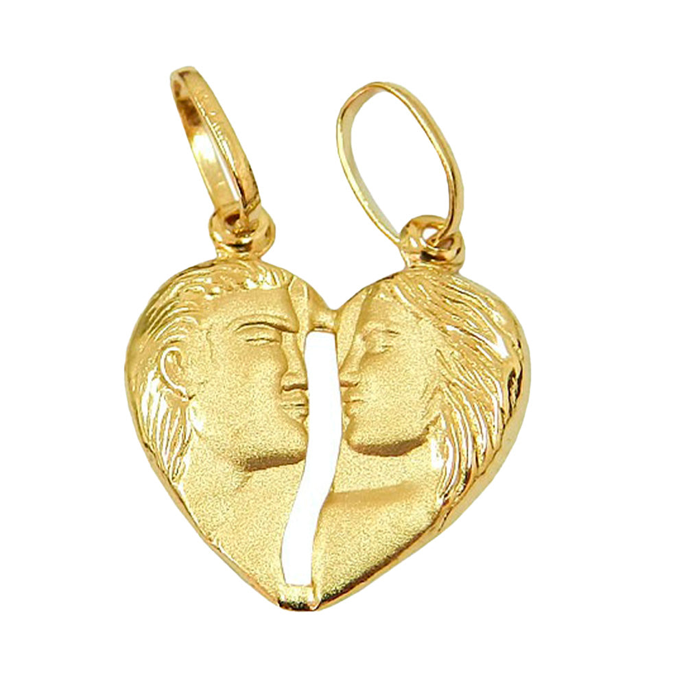 Couple Pendant "Two Halves, One Heart"