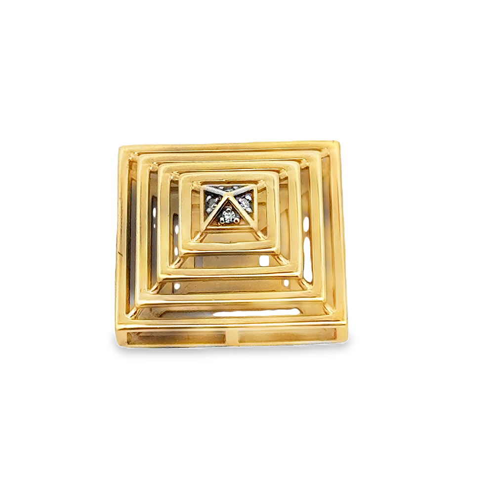 Pyramid Pendant with Diamonds