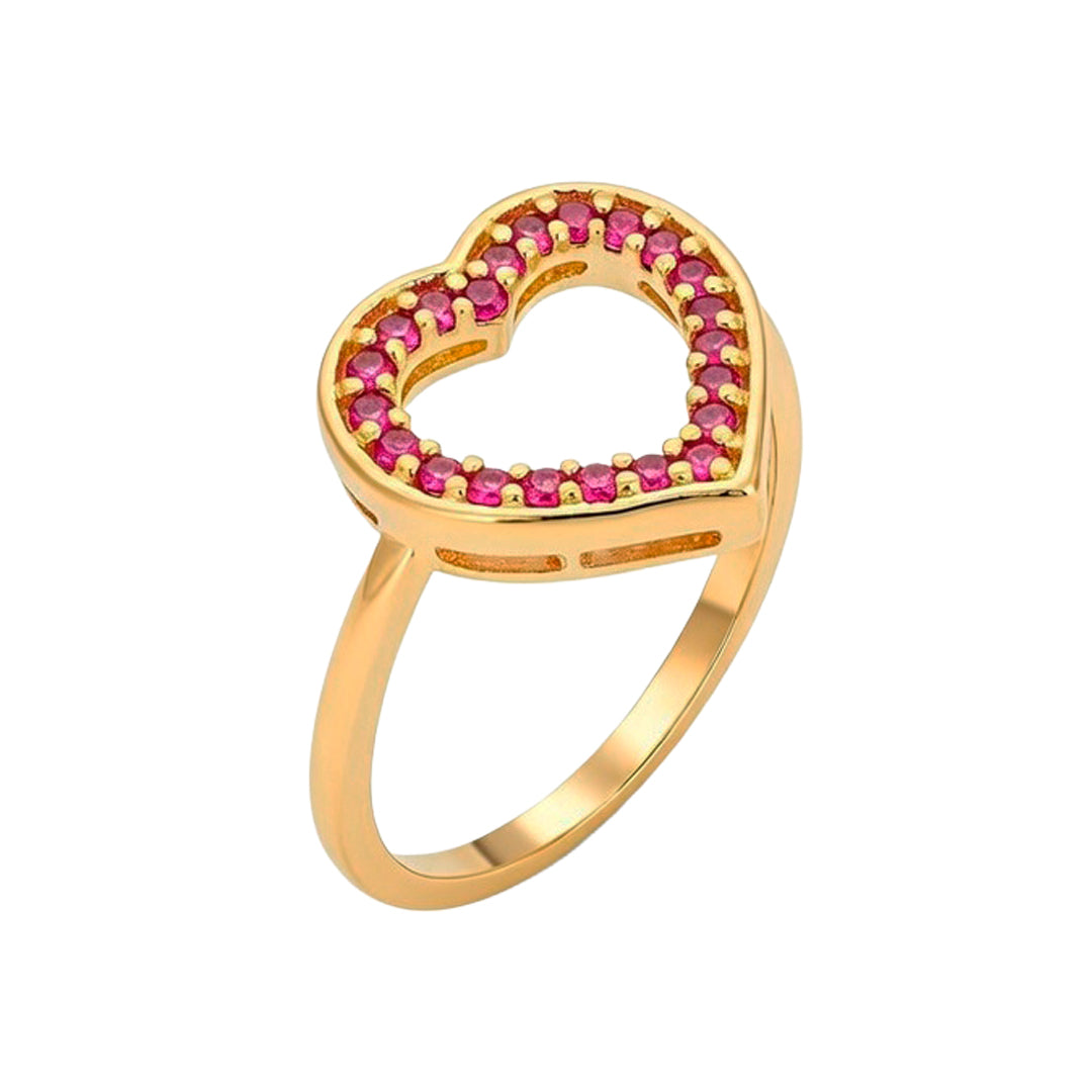 Anillo de Corazón Rubi T17