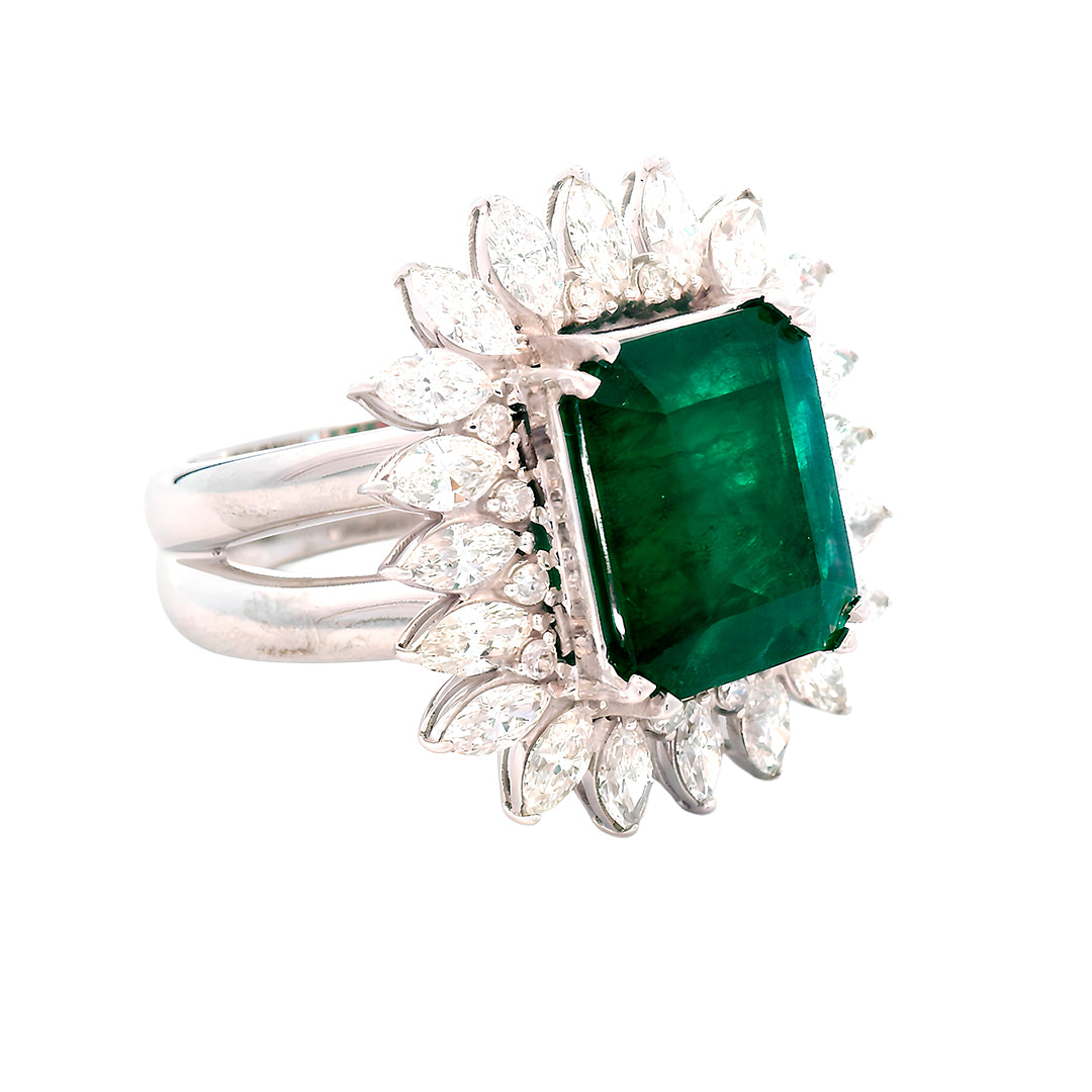 Emerald Diamond Ring 14771