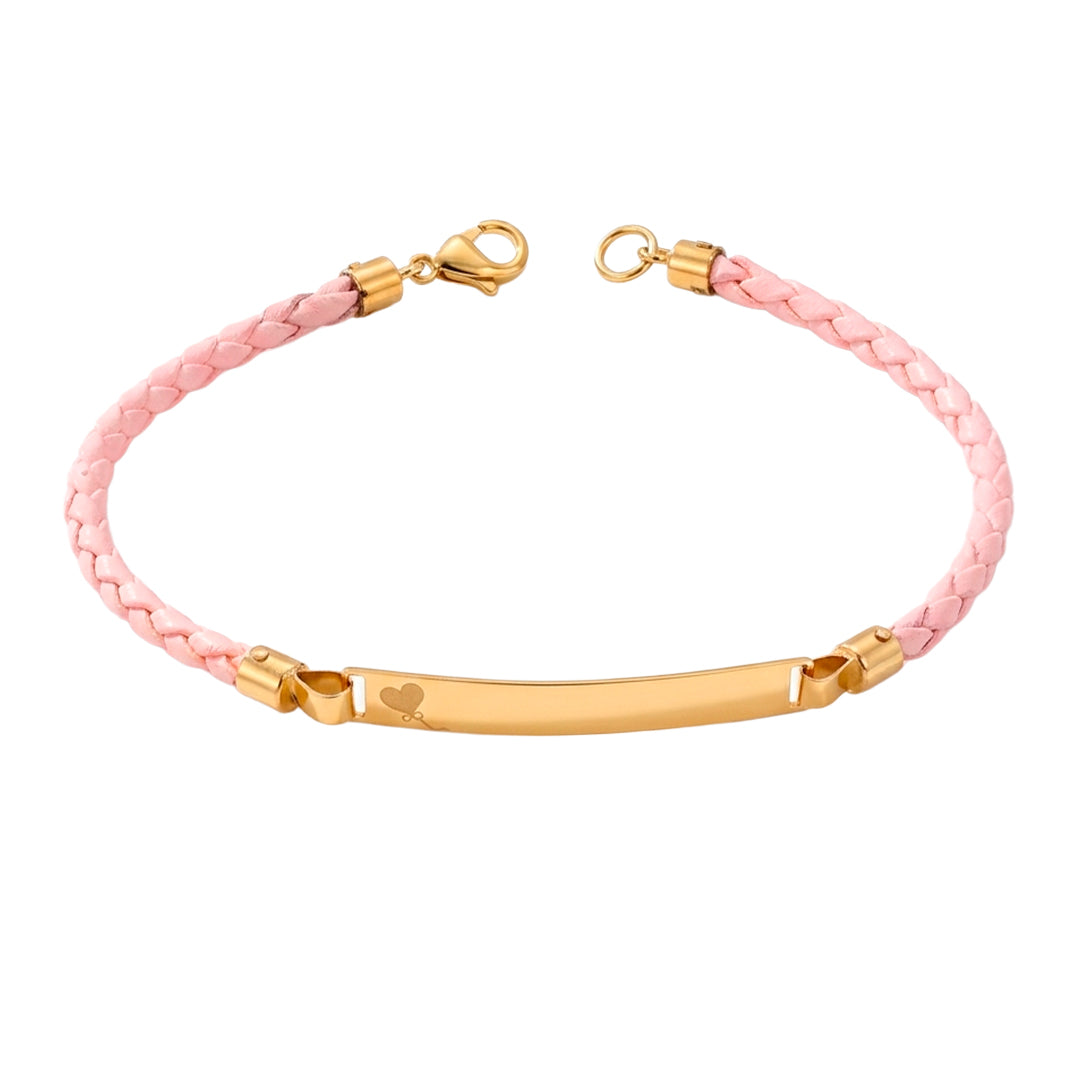 Metal Handle with Pink Leather