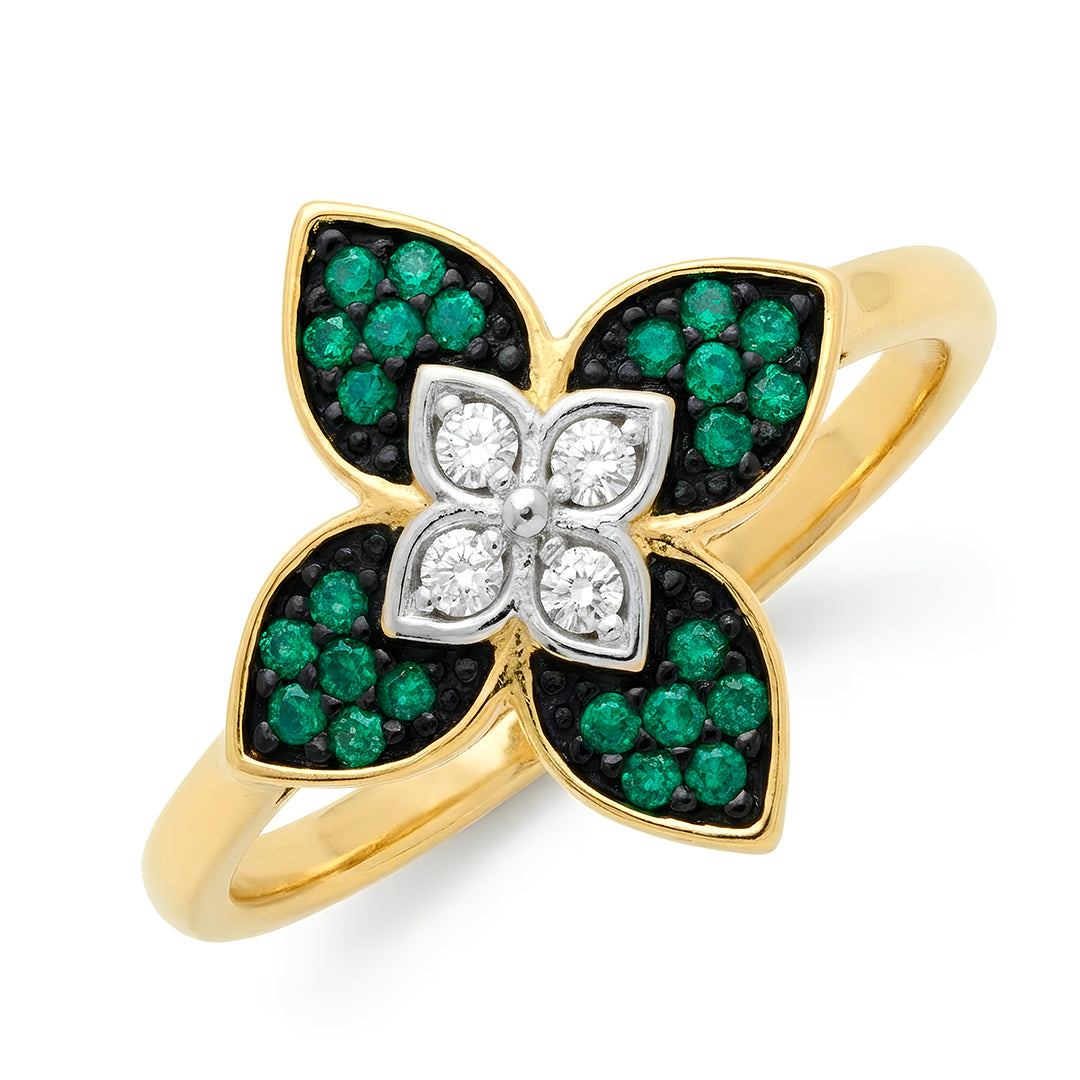 Anillo Esmeralda Diamante 15908