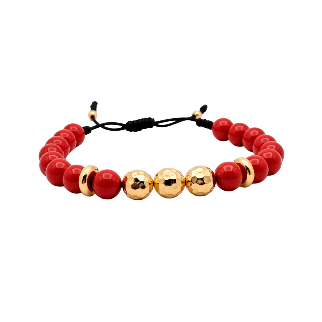 Faceted Coral Bracelet 16305