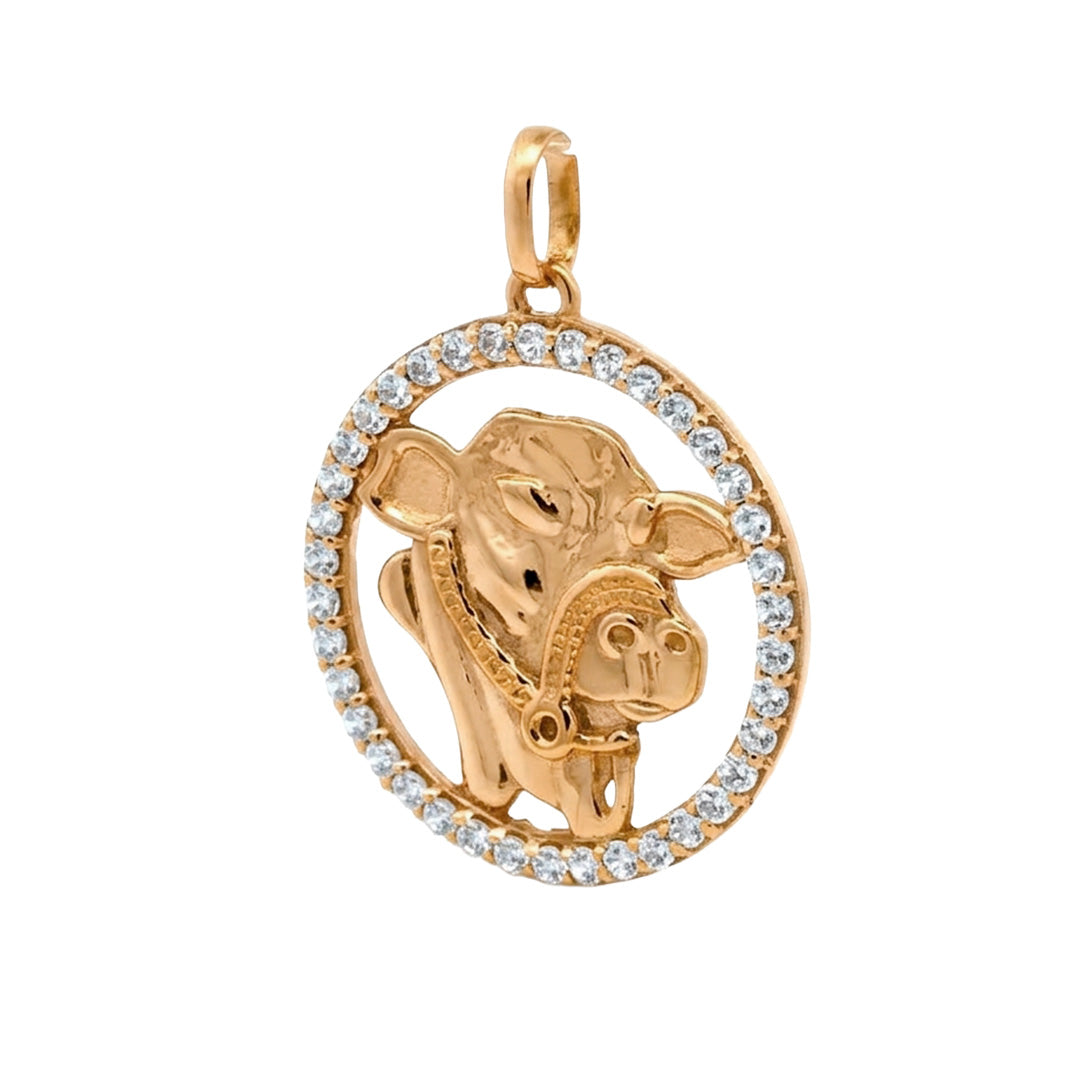 Dije Ganado | Zircon y Oro 18k | ref: 16668