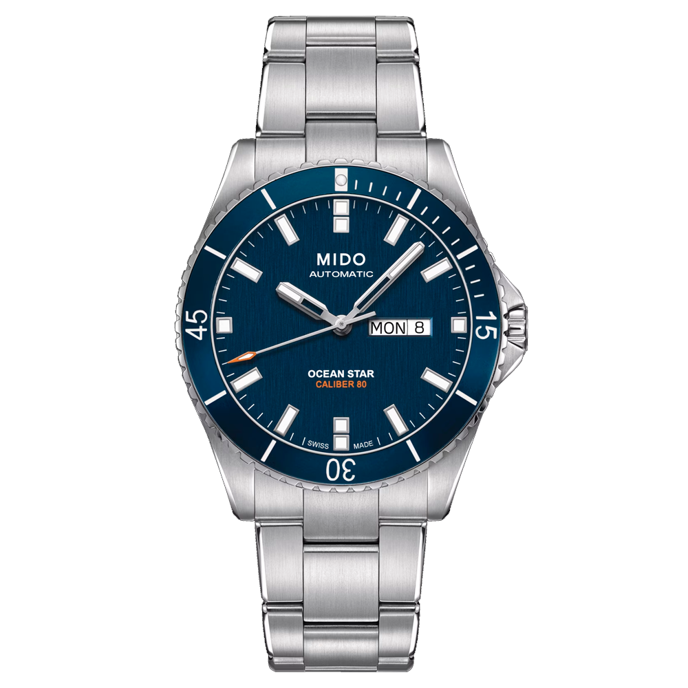 MIDO Ocean Star Automatico 39mm - Orologio Subacqueo Con Vetro Zaffiro E 72 Ore Di Riserva
