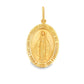 Dije de la Virgen Milagrosa en Oro Amarillo 3.0 cm