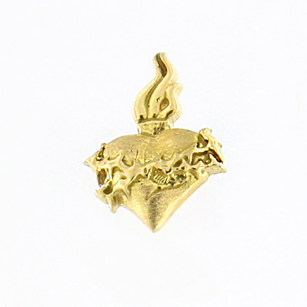 Sacred Heart Pendant in 18 Karat Gold