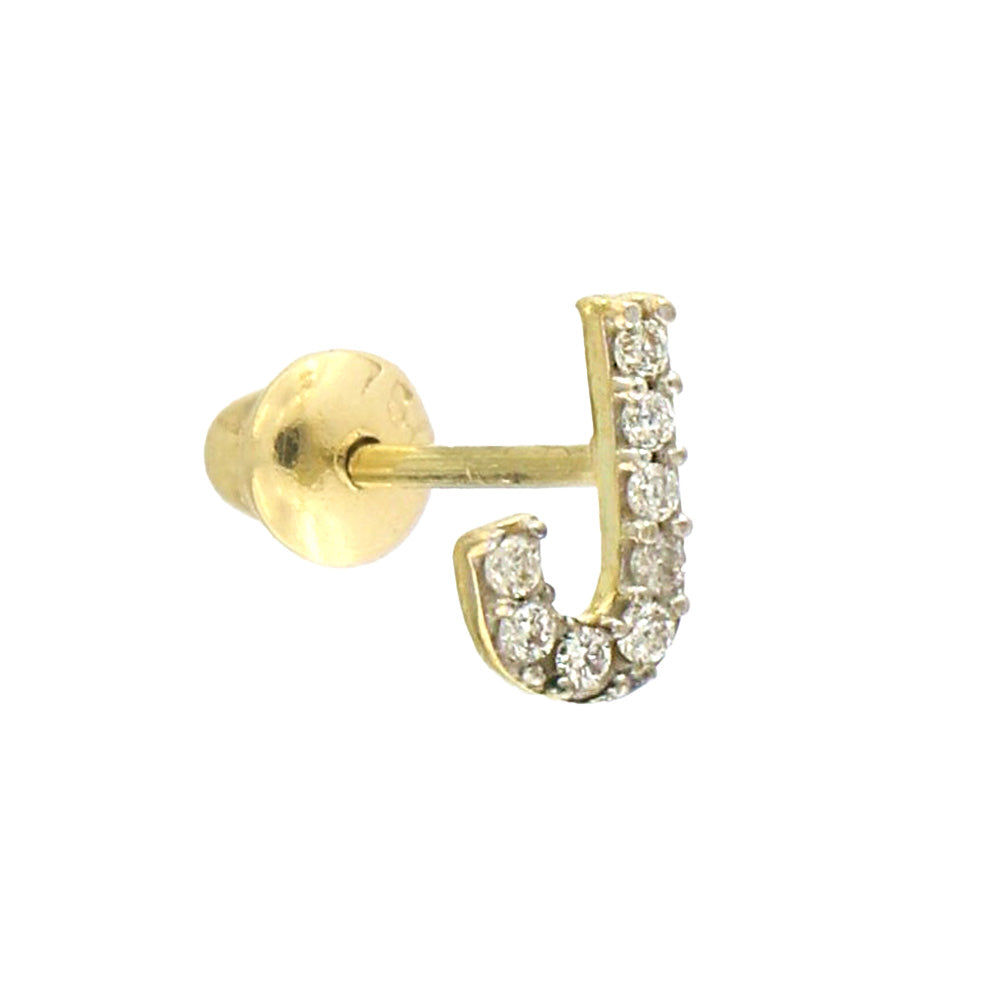 Piercing "J" de Oro de 18 Quilates