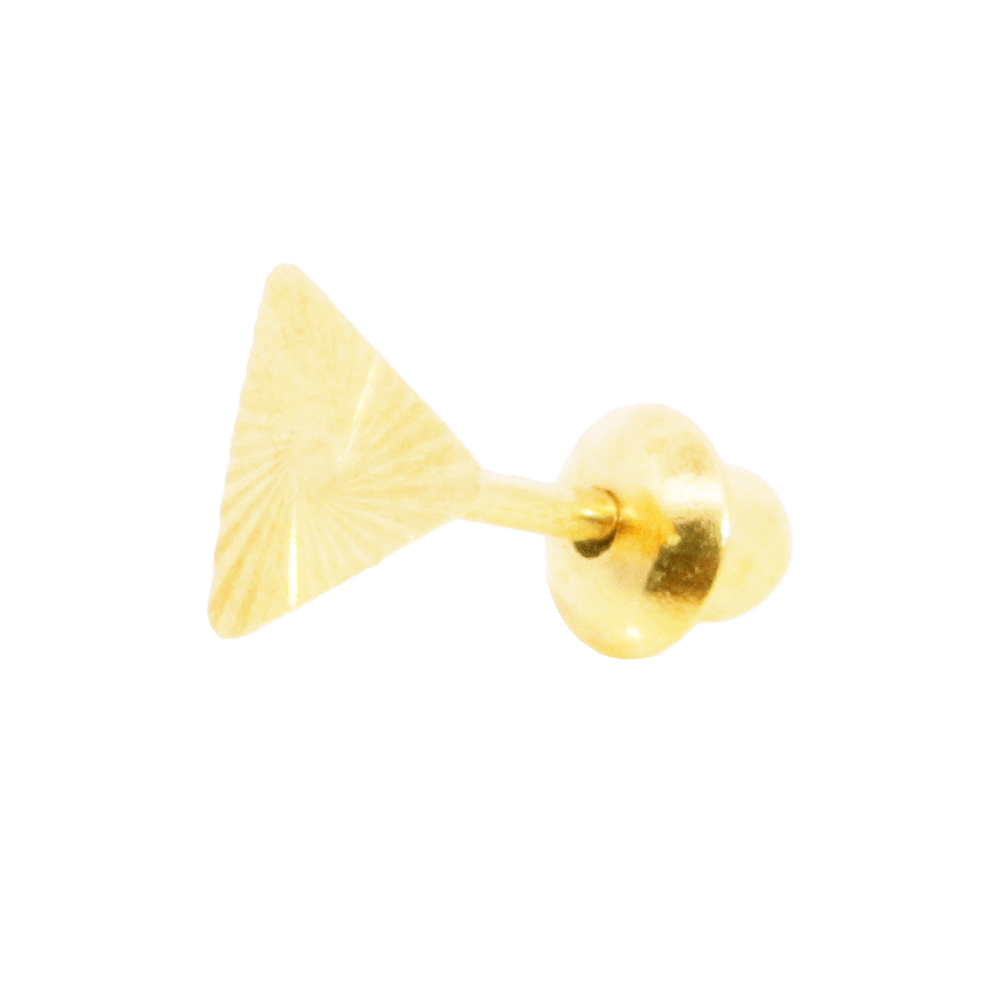 Piercing Triángulo Líneas Oro Amarillo 18K