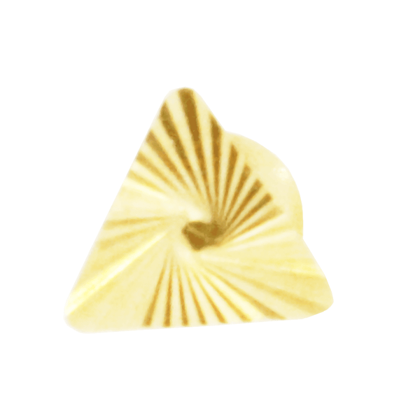 Triangle Piercing with Lines in 18K Yellow Gold