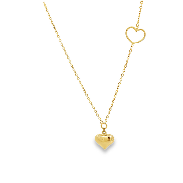 Gargantilla Minimalista Doble Corazón