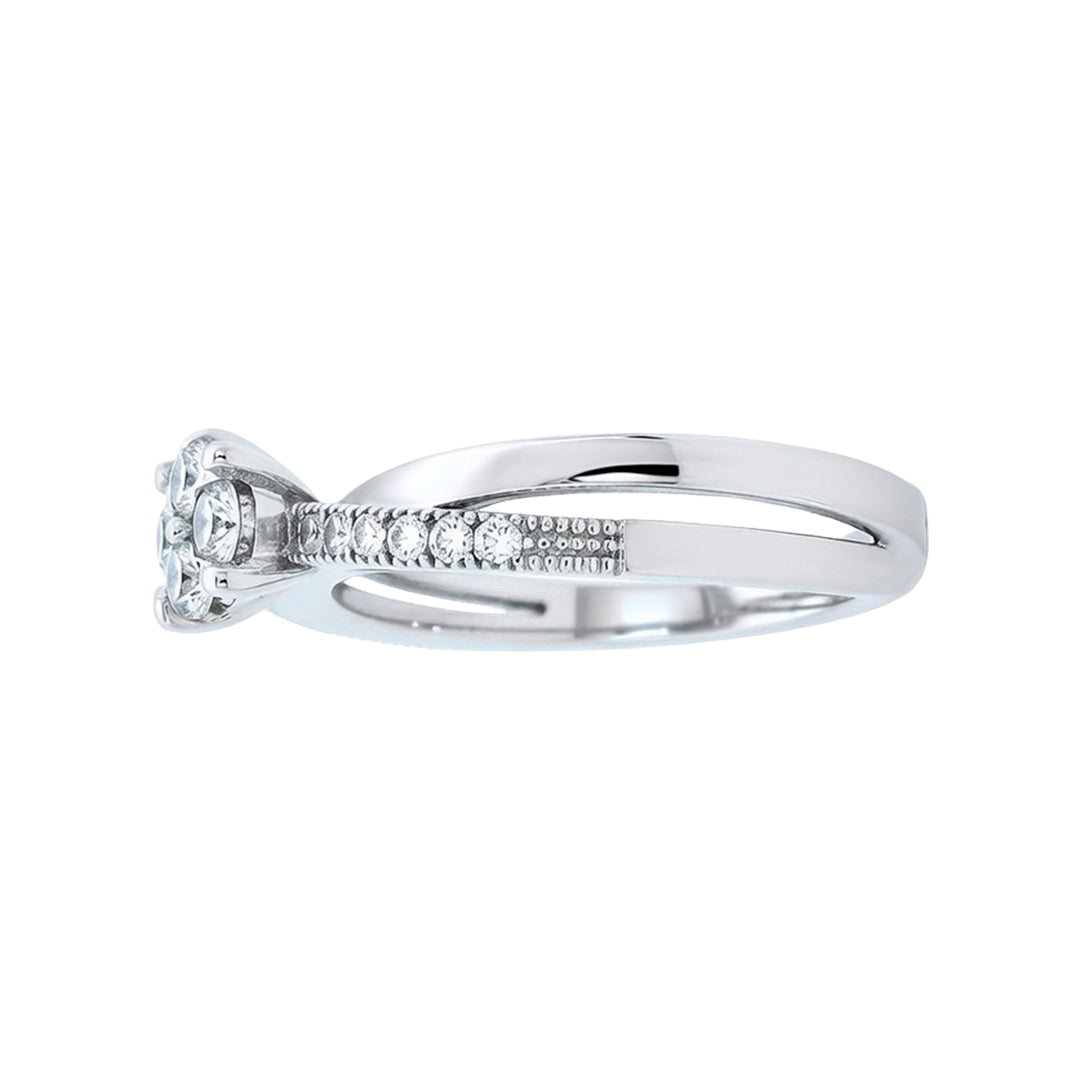 White Gold Solitaire Ring