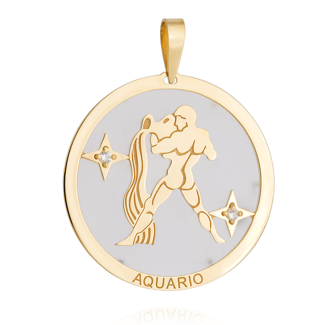 Aquarius Sign Pendant 12693