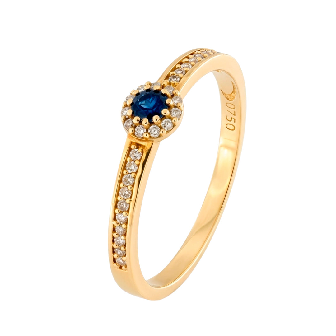 Anillo Solitario Safiro 12946