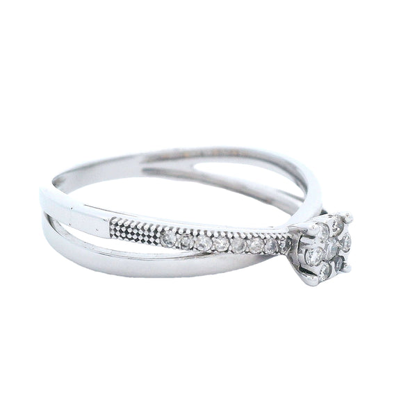 White Gold Solitaire Ring
