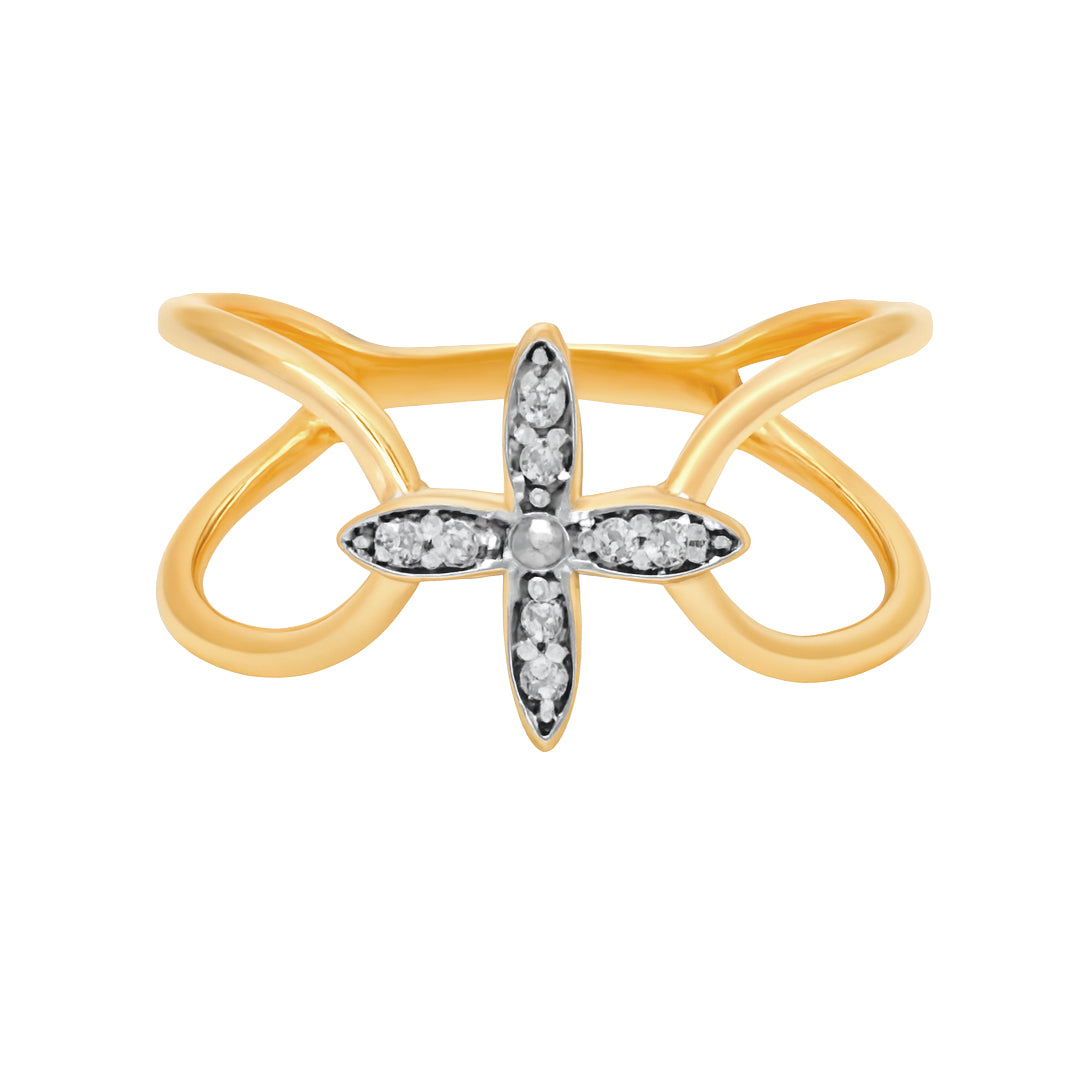 Anillo Flor Diamante 13023