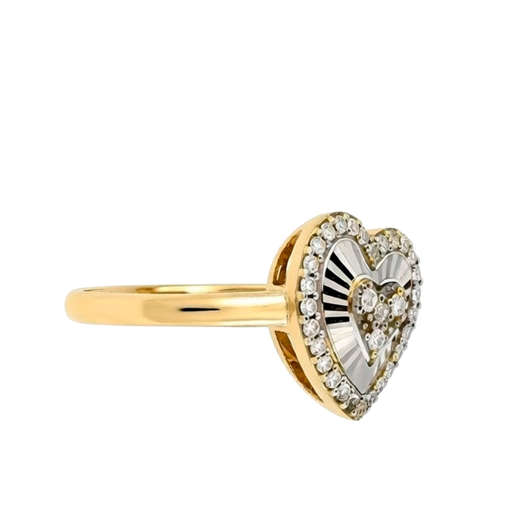 Anillo Ilusion Diamante Corazon 14510