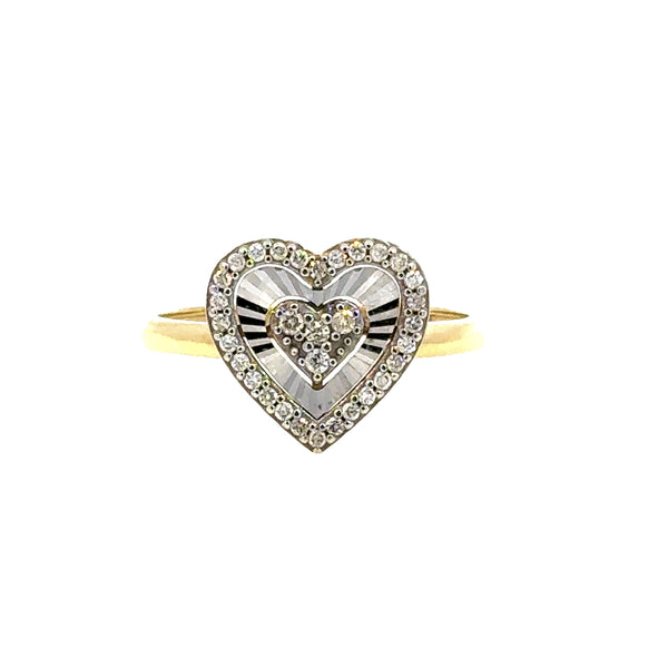 Anillo Ilusion Diamante Corazon 14510