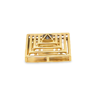 Pyramid Pendant with Diamonds