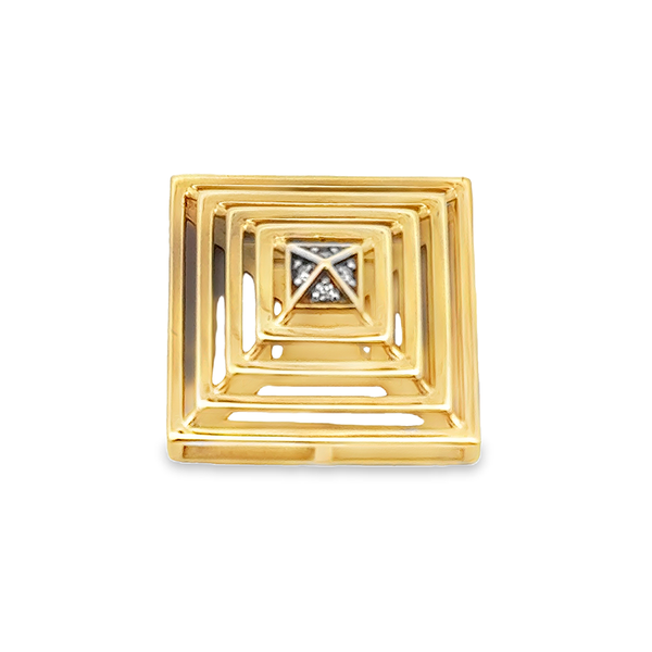 Pyramid Pendant with Diamonds