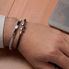 White Gold Plated Handle