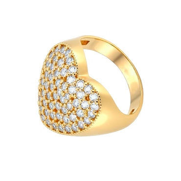 Heart Ring with Zircons 14561