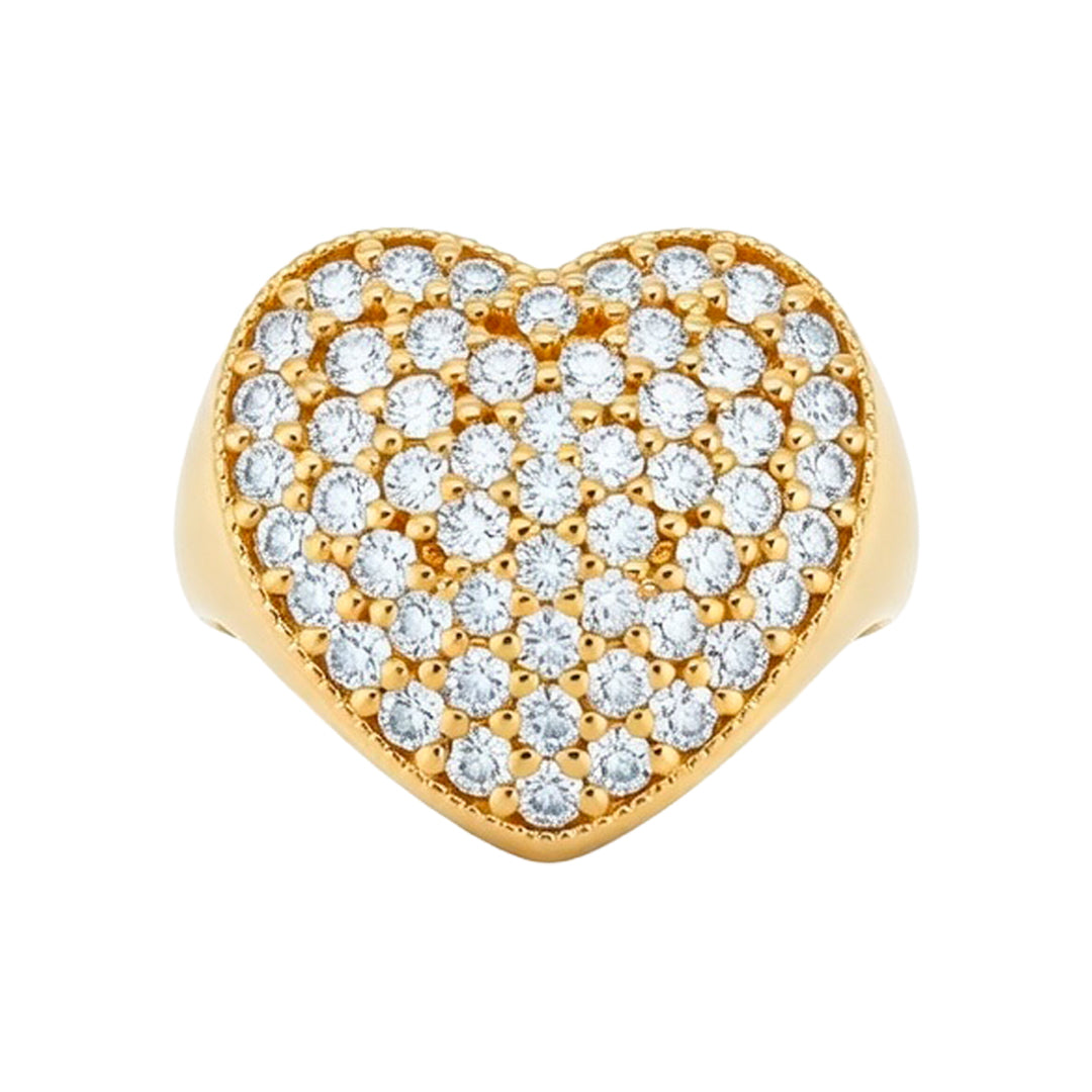 Heart Ring with Zircons 14561