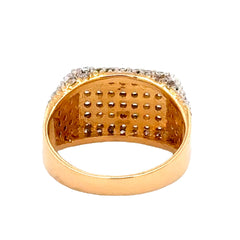 Anillo Cuadrado de Diamantes Exquisito