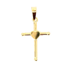 Dije Cruz con Corazón de 2.5 cm 14586