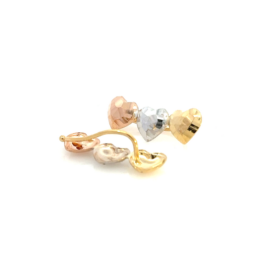 Aretes Earcuff Corazon Tricolo 14598