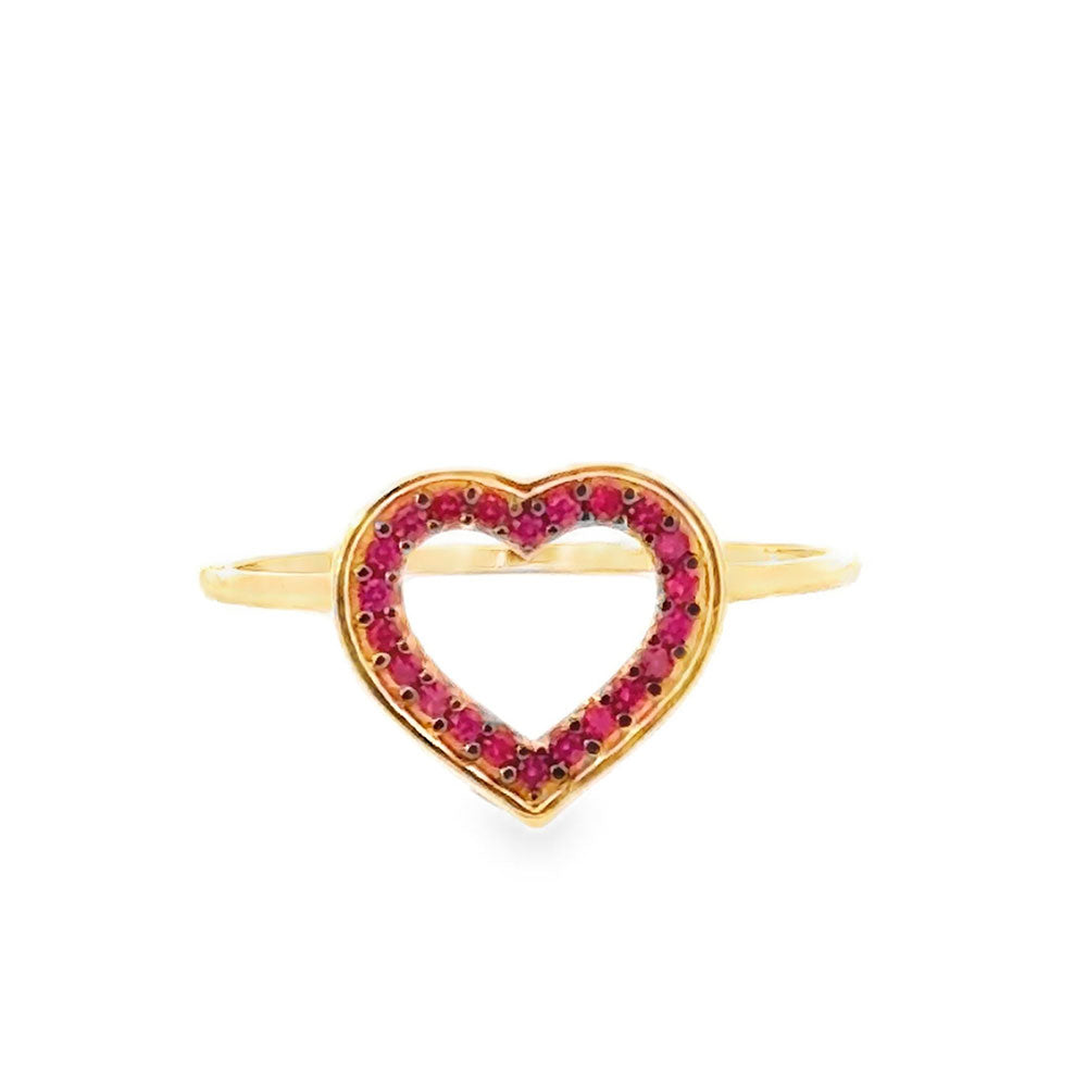 Anillo de Corazón Rubi T17