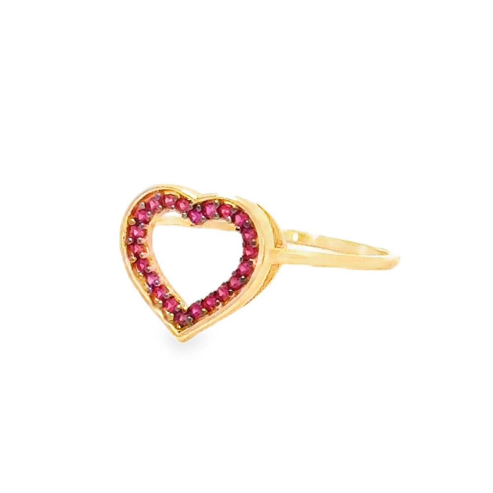 Anillo de Corazón Rubi T17