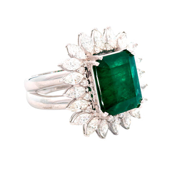 Emerald Diamond Ring 14771
