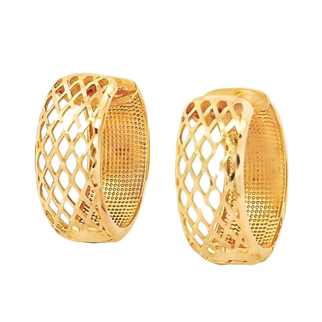 Openwork/Polished Hoop Earring 1.7CM