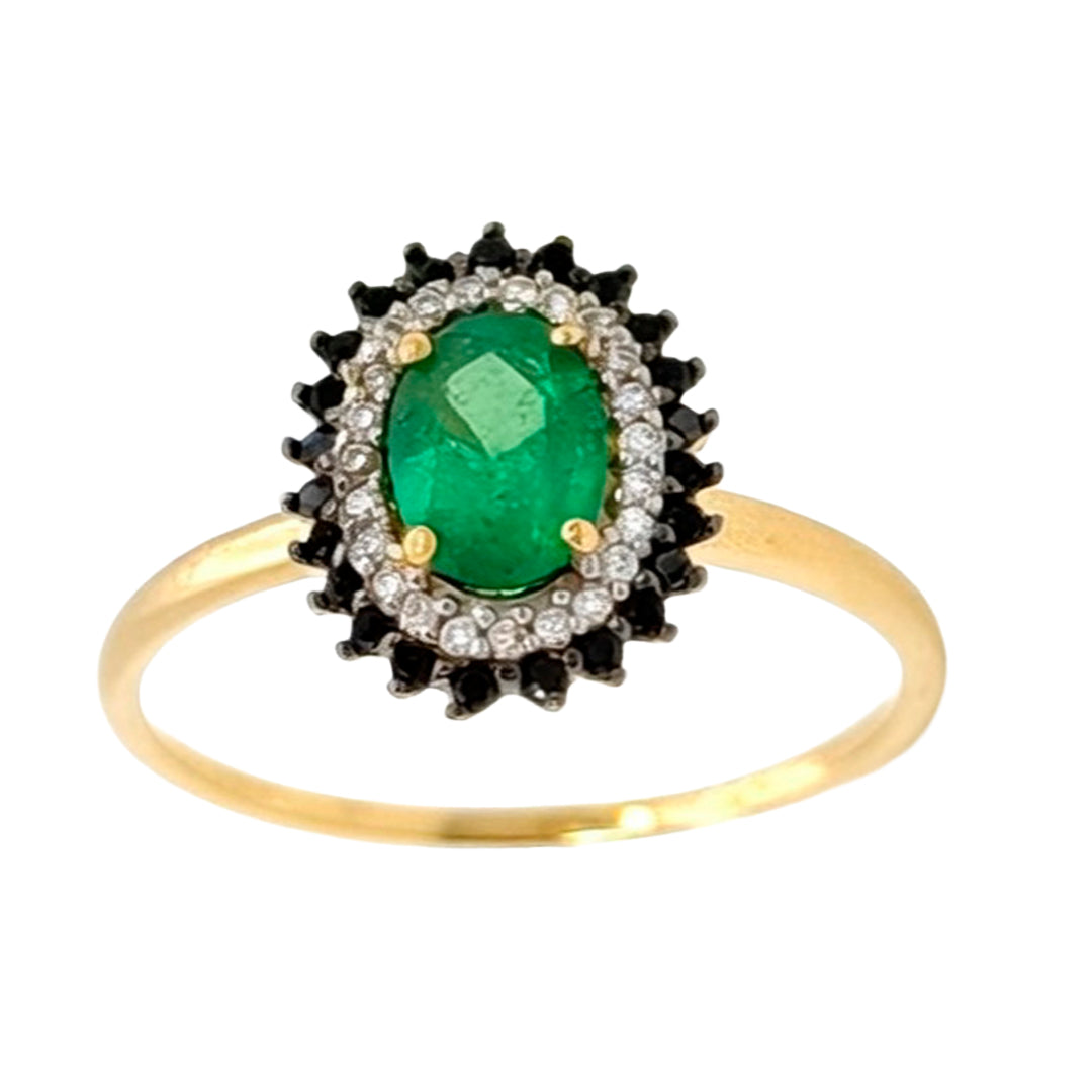 Anillo Ovalado de Esmeralda 15149