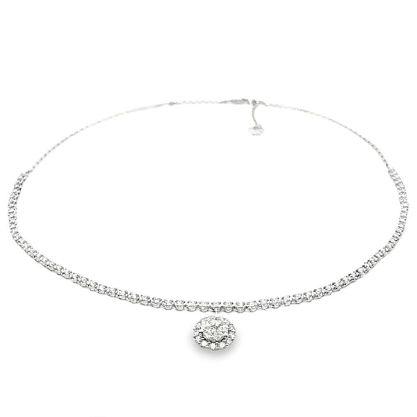 Gargantilla Riviera de Diamantes con Dije