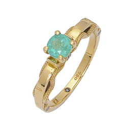 Anillo Esmeralda con Diamantes 15710