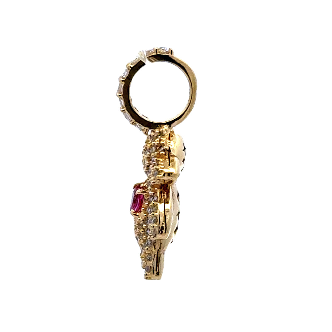Girl Pendant Tourmaline Diamonds 15852