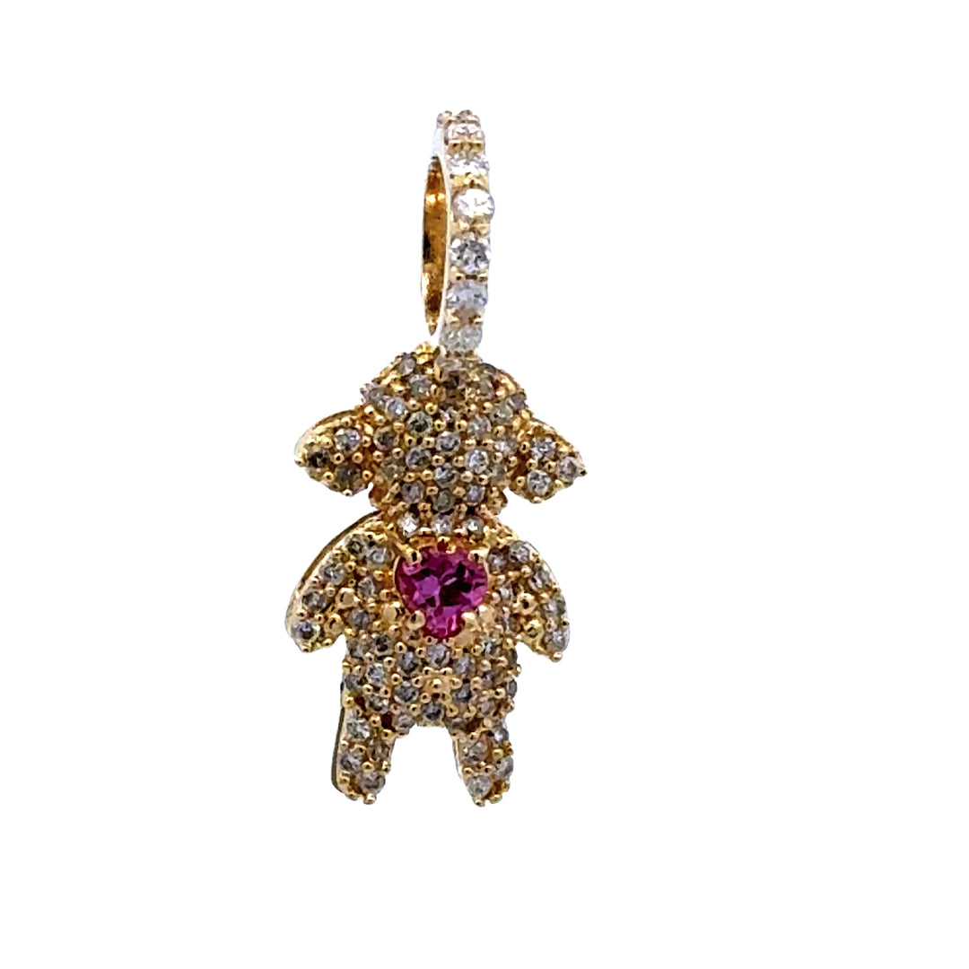 Girl Pendant Tourmaline Diamonds 15852