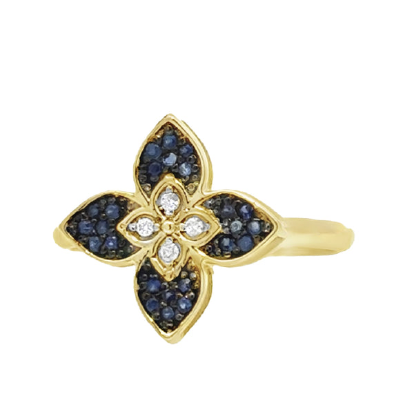Anillo Flor Safiro 15909