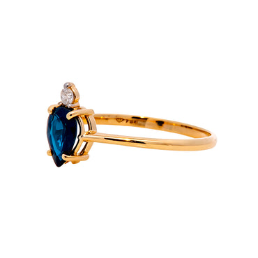Anillo Zafiro Gota 15914