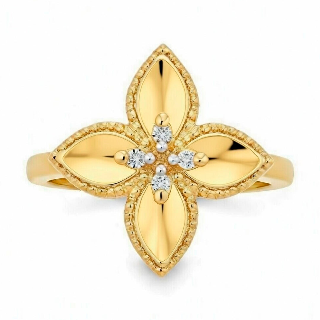 Anillo Flor Diamante 15916