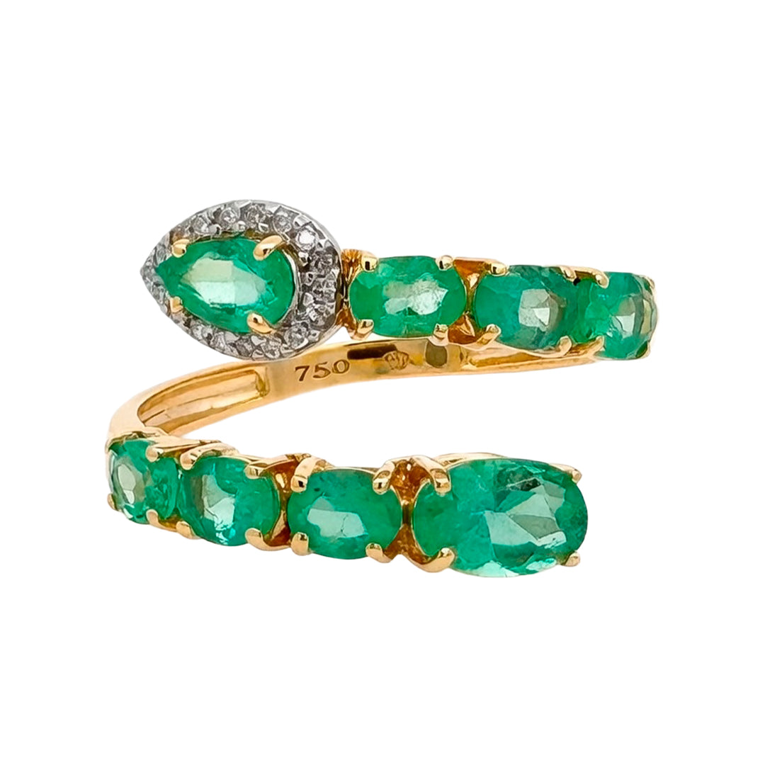 Anillo Serpiente Esmeralda 15958