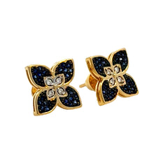 Aretes Flor de Zafiro 15965