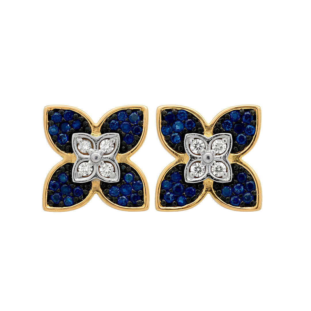 Sapphire Flower Earrings 15965