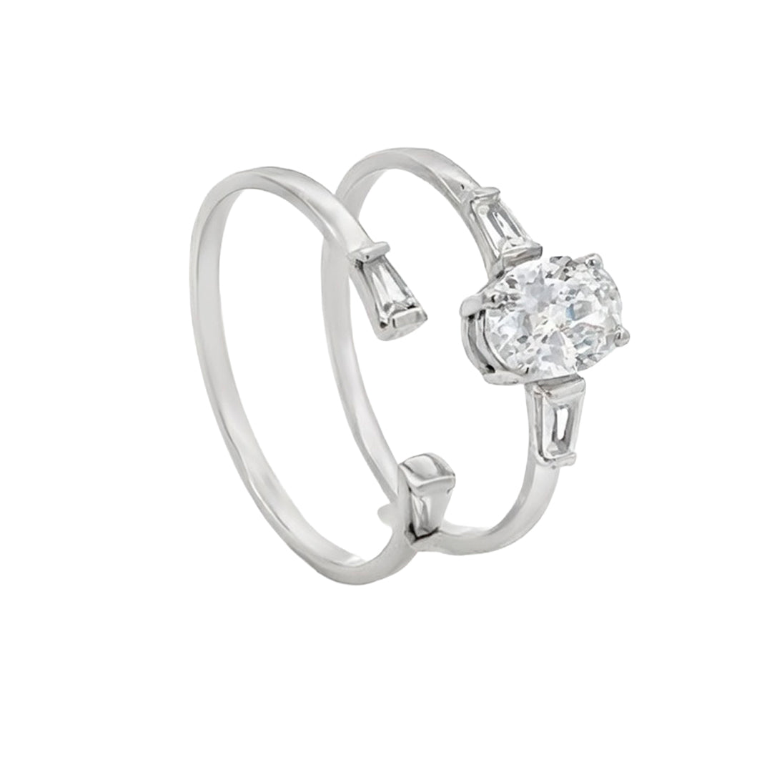 Anillo Solitario Oval 16243