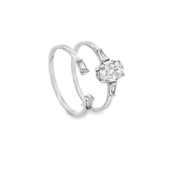 Anillo Solitario Oval 16243