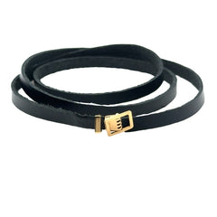 Manilla de Cuero Negra 16615