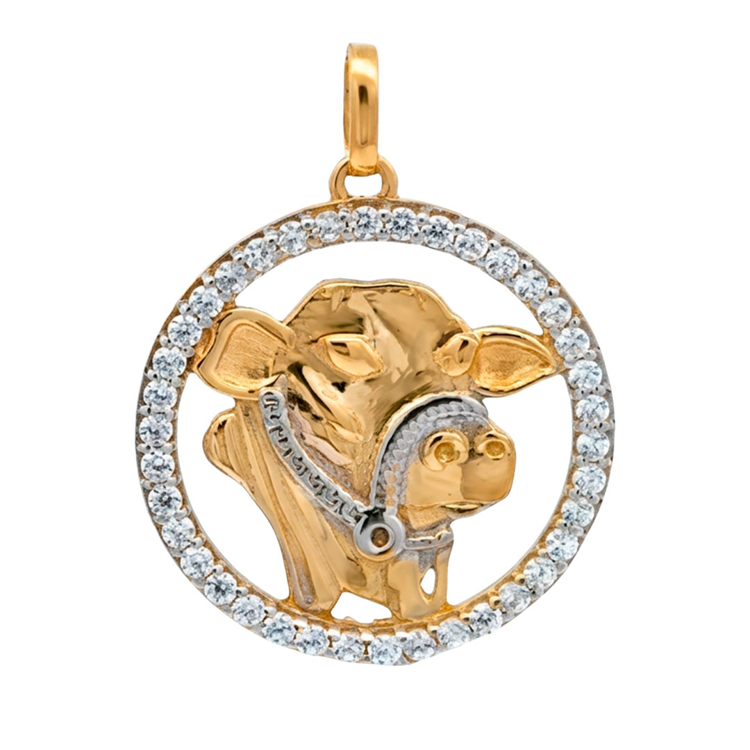 Dije Ganado | Zircon y Oro 18k | ref: 16668