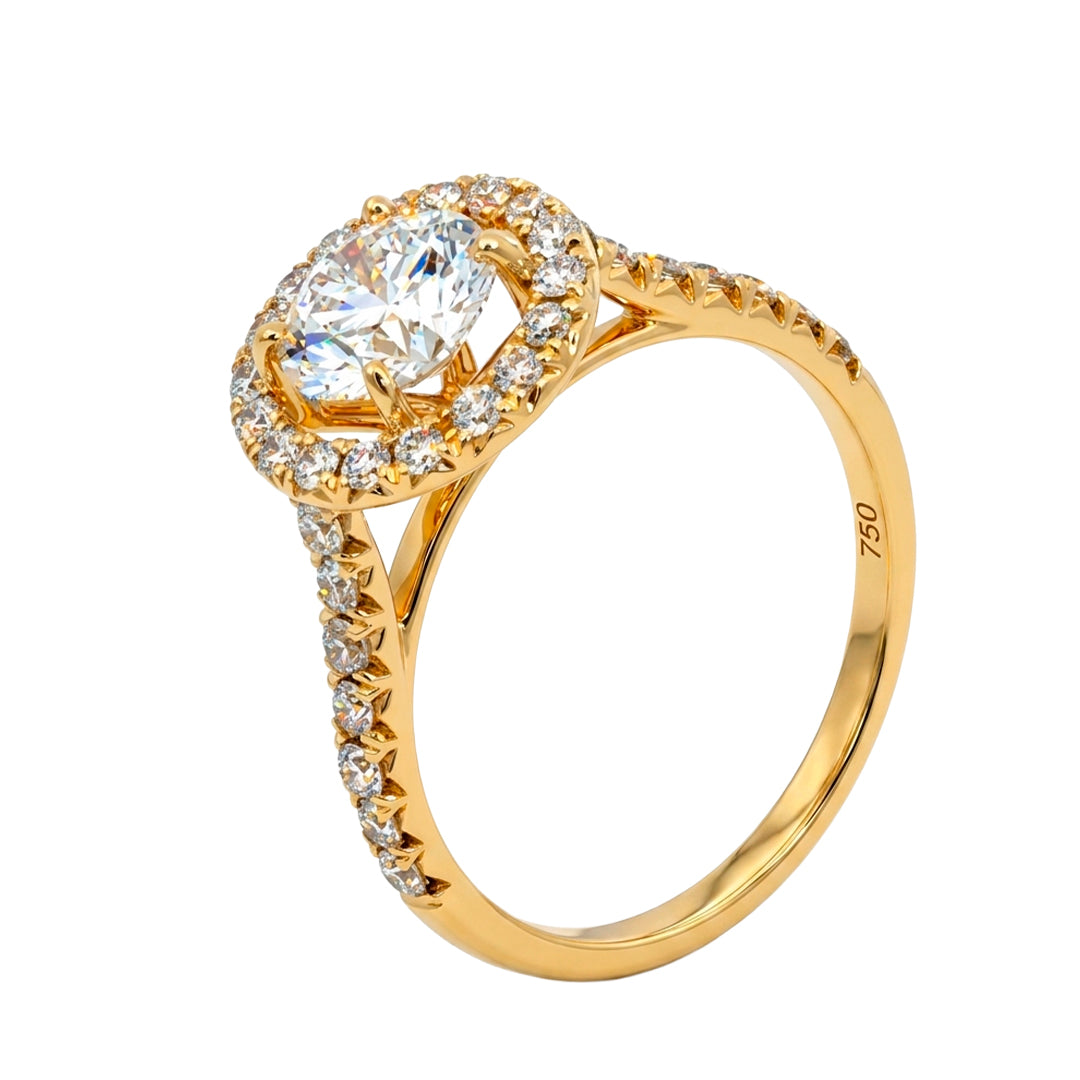 Anillo Solitario Oro 18k | Talla 16 | Ref: 17210